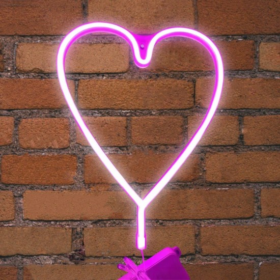 Neon Led Strip Επίτοιχο Διακοσμητικό Φωτιστικό HEART Διακοσμητικά LED φωτιστικά