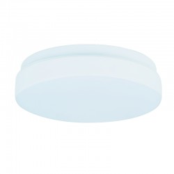 InLight Πλαφονιέρα οροφής από λευκό μέταλλο και λευκή οπαλίνα 2XE27 D:28cm (42096-Α)