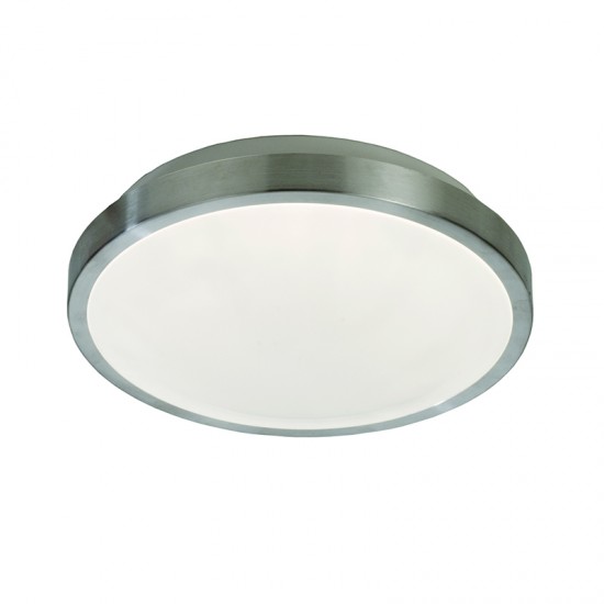 InLight Πλαφονιέρα οροφής LED 24W 3CCT από ασημί ματ ακρυλικό D:40cm (42159-Β-Ασημί Ματ) 