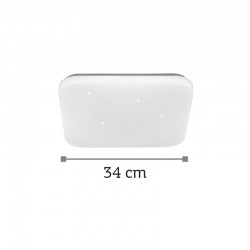 InLight Πλαφονιέρα οροφής LED 24W 4000K από λευκό ακρυλικό D:34cm (42163-Γ-Λευκό)