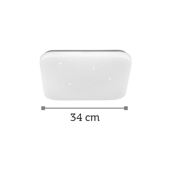 InLight Πλαφονιέρα οροφής LED 24W 4000K από λευκό ακρυλικό D:34cm (42163-Γ-Λευκό) 