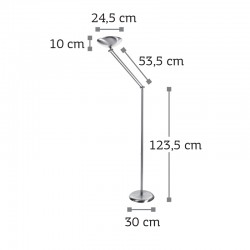 InLight Επιδαπέδιο φωτιστικό από νίκελ ματ μέταλλο 1XR75 D:187cm (45017-Χρυσοτηρίου-Νίκελ Ματ)