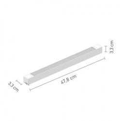 InLight Γραμμικό φωτιστικό LED 35W 3000K για μονοφασική ράγα σε μαύρη απόχρωση D:60cmX3,3cm (T02701-BL)