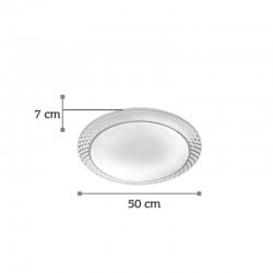 InLight Πλαφονιέρα οροφής LED 32W 4000K από λευκό ακρυλικό D:50cm (42164-Α-Λευκό)