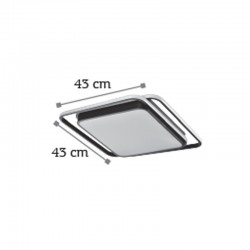 InLight Πλαφονιέρα οροφής LED 60W 3CCT από αλουμίνιο σε μαύρη απόχρωση D:43cm (42171-Μαύρο)