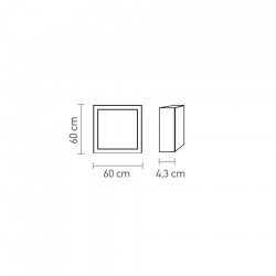 InLight Πλαίσιο Αλουμινίου για Τετράγωνο Led Panel D:60cm (BAPAN006)
