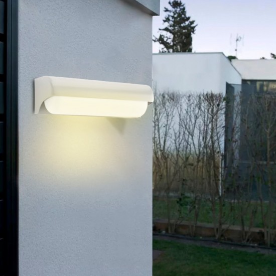 it-Lighting Erie LED 10W 3000K Outdoor Wall Lamp White D:26,1cmx7cm (80203020) 