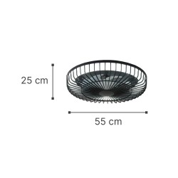 it-Lighting Waterton 36W 3CCT LED Fan Light in Black Color (101000620)