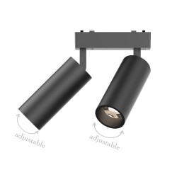 InLight Φωτιστικό LED 2x9W 3000K για Ultra-Thin μαγνητική ράγα σε μαύρη απόχρωση D:16cmX4,4cm (T03801-BL)