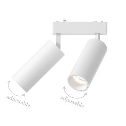 InLight Φωτιστικό LED 2x9W 3000K για Ultra-Thin μαγνητική ράγα σε λευκή απόχρωση D:16cmX4,4cm (T03801-WH)