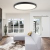 InLight Πλαφονιέρα οροφής LED 110W 3CCT (by switch on base) από μαύρο μέταλλο και ακρυλικό D:60cm (42035-B-Black) 