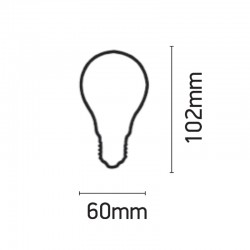 InLight E27 LED Filament A60 8watt Dimmable με μελί κάλυμμα (7.27.08.23.1)