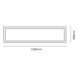 InLight LED Panel 48watt Παραλληλόγραμμο 4000Κ Φυσικό Λευκό D:120cmX30cm (2.50.01.2)