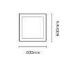 InLight Πλαίσιο Αλουμινίου για Τετράγωνο Led Panel D:60cm (BAPAN002) 